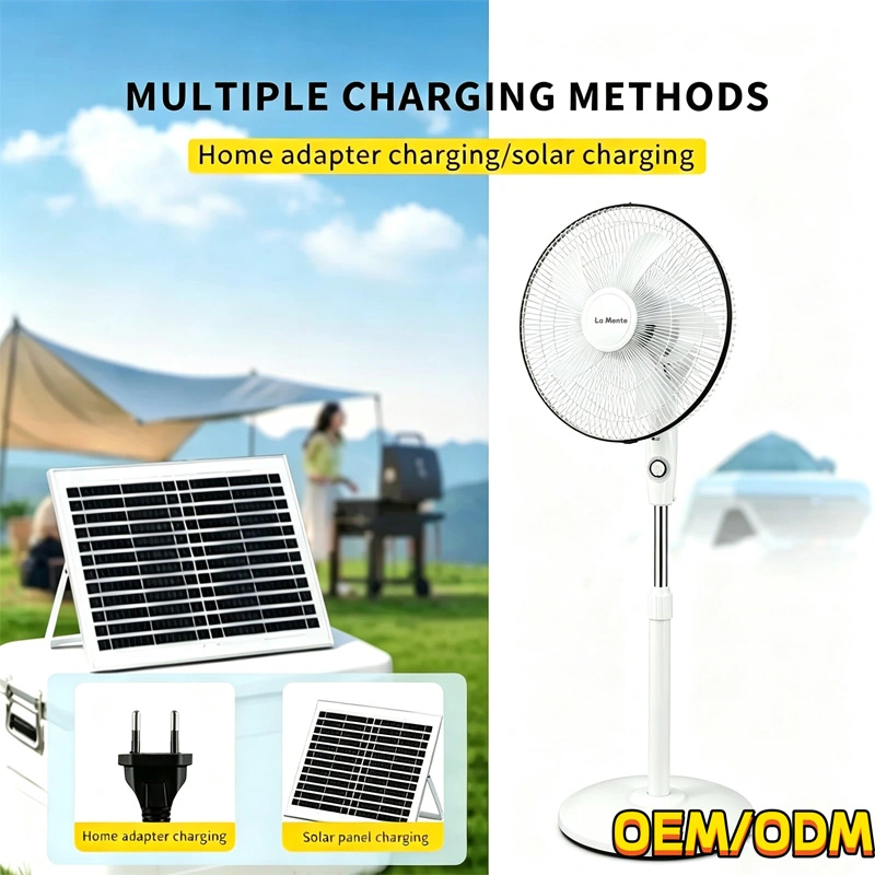 AC/DC12V Standing solar fan