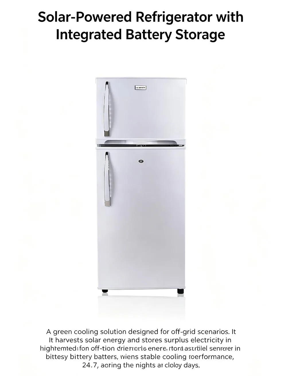 Solar-Powered Refrigerator with Integrated Battery Storage