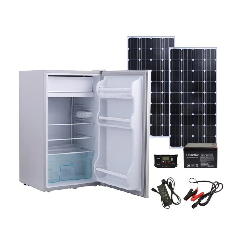 Solar Refrigerator with Panel and Bettery