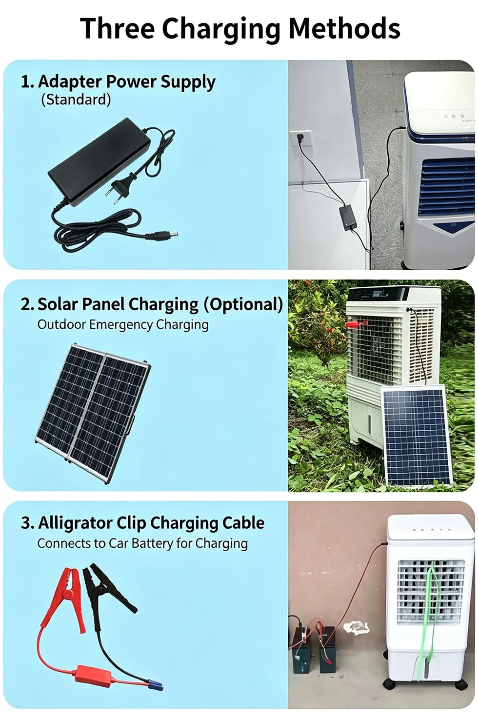 Portable Rechargeable Solar Air Cooler